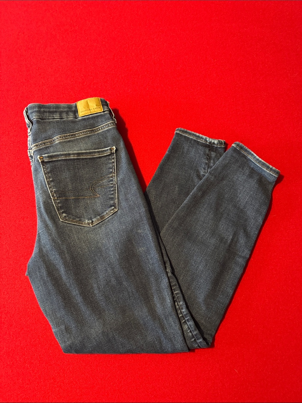 American Eagle Outfitters Curvy Fit Dark Wash Blue Jeans